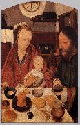 MOSTAERT, Jan The Holy Family at Table ag oil painting on canvas